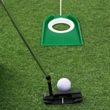 Golf Hole Cup, Indoor & Outdoor Golf Putter Training Device, Putting Green Practice Tool, Removable Inner Ring For Flexible 2-Mode Use, Green & Black, Golf Accessories, Golf Training Supplies, Indoor Sports, Outdoor Sports, Improve Your Golf Skills! Suitable For Golf Gifts, Sports Gifts, Sports Accessories, Men's Gifts, Golf Supplies, Fitness Accessories, Small Business Items, Camping, Club Supplies, Lawn Games.