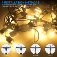 15M E27 LED Festoon String Lights Outdoor Dimmable Xmas Wedding Party Patio Lamp - trắng - Xem 8