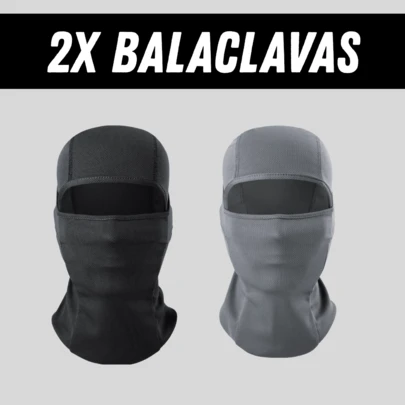 2 Peças Balaclava Máscara Facial Completa Máscara de Inverno à Prova de Vento Balaclava Proteção Solar para Pescoço Máscara Facial Respirável Proteção Solar/UV Máscara de Esqui