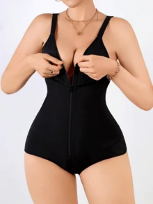 Fajas colombianas de alta compresión para mujer, control de abdomen, moldeadoras de cuerpo completo. - Negro - Ver 6