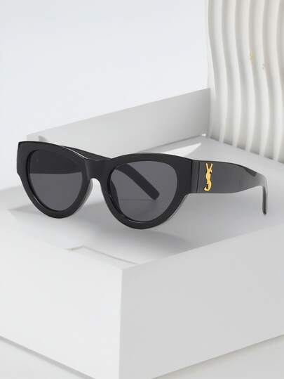 1 Stück Retro Katzenaugen Leopardenmuster Modebrillen, Y2K Luxus Katzenaugen Modebrillen für Damen und Herren, geeignet für Reisen, Lässig, Urlaub, Strandaccessoires