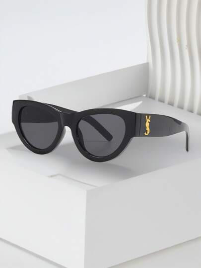 1 Stück Retro Katzenaugen Leopardenmuster Modebrillen, Y2K Luxus Katzenaugen Modebrillen für Damen und Herren, geeignet für Reisen, Lässig, Urlaub, Strandaccessoires