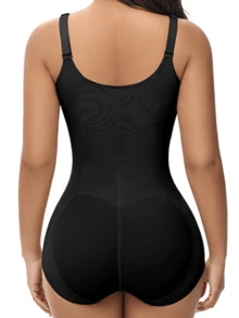 Fajas colombianas de alta compresión para mujer, control de abdomen, moldeadoras de cuerpo completo. - Negro - Ver 4