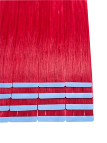 Tape In Hair Extensions Human Hair 20pcs/Pack/30g Remy Straight Invisible Tape Adhesive Hair Extensions Suitable For All People 10-24 Inches - SRed - View 5