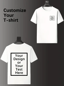 [Double Side]Personalized Kids T-Shirt - Custom Text/Image/Photo Light-Colored Shirt (Pastel Colors), Easy Application Area For Birthday Party Favors, Casual Attire - Machine Washable,100% Cotton