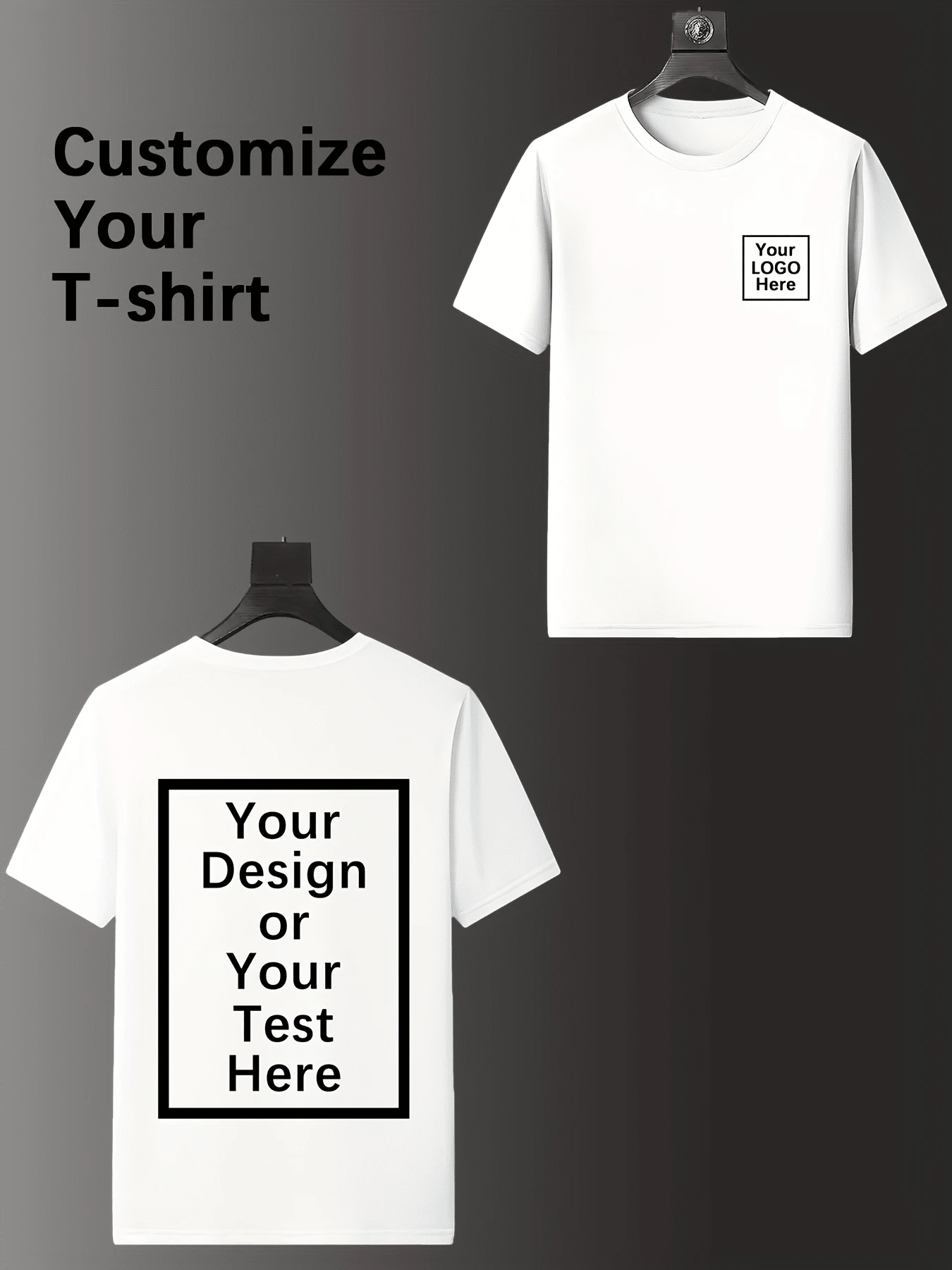 [Double Side]Personalized Kids T-Shirt - Custom Text/Image/Photo Light-Colored Shirt (Pastel Colors), Easy Application Area For Birthday Party Favors, Casual Attire - Machine Washable,100% Cotton