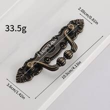 2 peças de puxadores decorativos para gavetas de móveis vintage, argolas de puxar com flores esculpidas