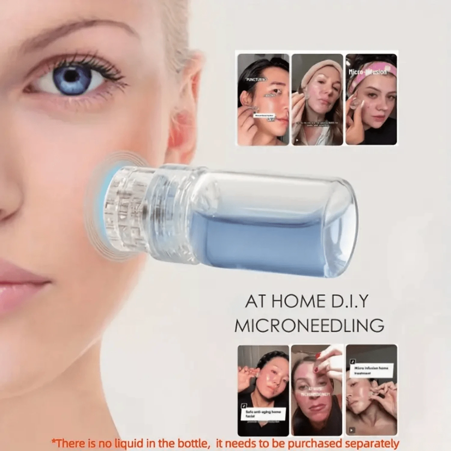 1pc 20 Pin 0.25 Mm Reusable Facial Tool Bottle Skin Sticker Seal Light Beige Care Personal Home Beauty Equipment, Microneedle Instrument, Portable Precision Skin Care Gadget, High Quality Sticker Seal, Hygiene Skin Care Equipment, Roller Beauty Tool, Professional Beautician Only.,Minoxidil,Dermaroller,Microneedling,Beauty,Skin Care Products,Spa,Self Care,Skin Care Tools,Face Care,Esthetician Supplies,Massage,Face Massage Tool,Face Roller