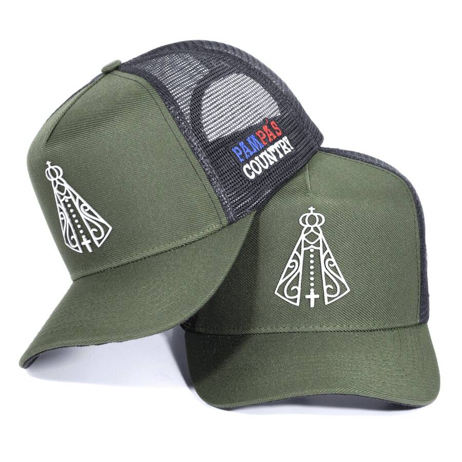 Pampas Country Men's Women's Trucker Hat White Our Lady Of Aparecida Country Launch - 綠色 - 查看 1