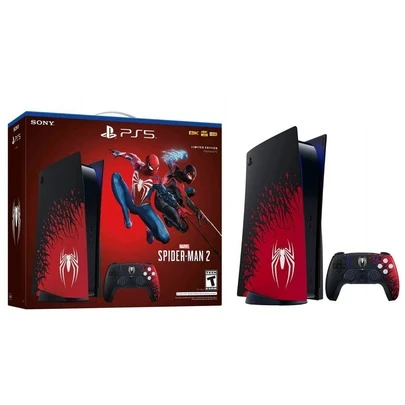 PlayStation 5 Console Disc Edition - Ma*Vel's Sp*Der- Man 2 Limited Edition Bundle - Red/Black