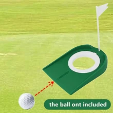Golf Hole Cup, Indoor & Outdoor Golf Putter Training Device, Putting Green Practice Tool, Removable Inner Ring For Flexible 2-Mode Use, Green & Black, Golf Accessories, Golf Training Supplies, Indoor Sports, Outdoor Sports, Improve Your Golf Skills! Suitable For Golf Gifts, Sports Gifts, Sports Accessories, Men's Gifts, Golf Supplies, Fitness Accessories, Small Business Items, Camping, Club Supplies, Lawn Games.