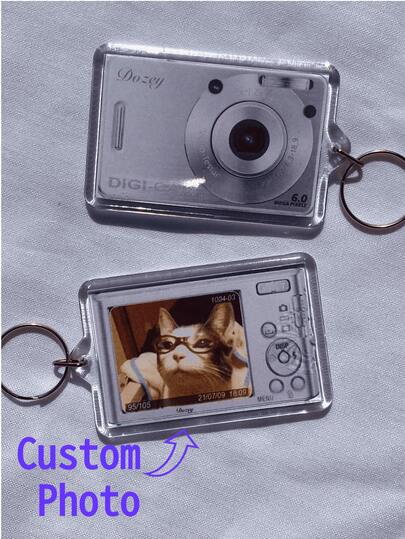 1pc Custom Photo Digital Camera Keychain, Personalized Kpop Idol Charm, Anime Character Keyring, Friendship Gift, Phone Bag Accessory, Cute Custom Picture Pendant, Personalized Birthday Gift For Best Friend, Customizable Memory Keychain, Fan Merchandise, Custom Portrait Keychain, Kpop Fan Gift, Anime Lover Gift