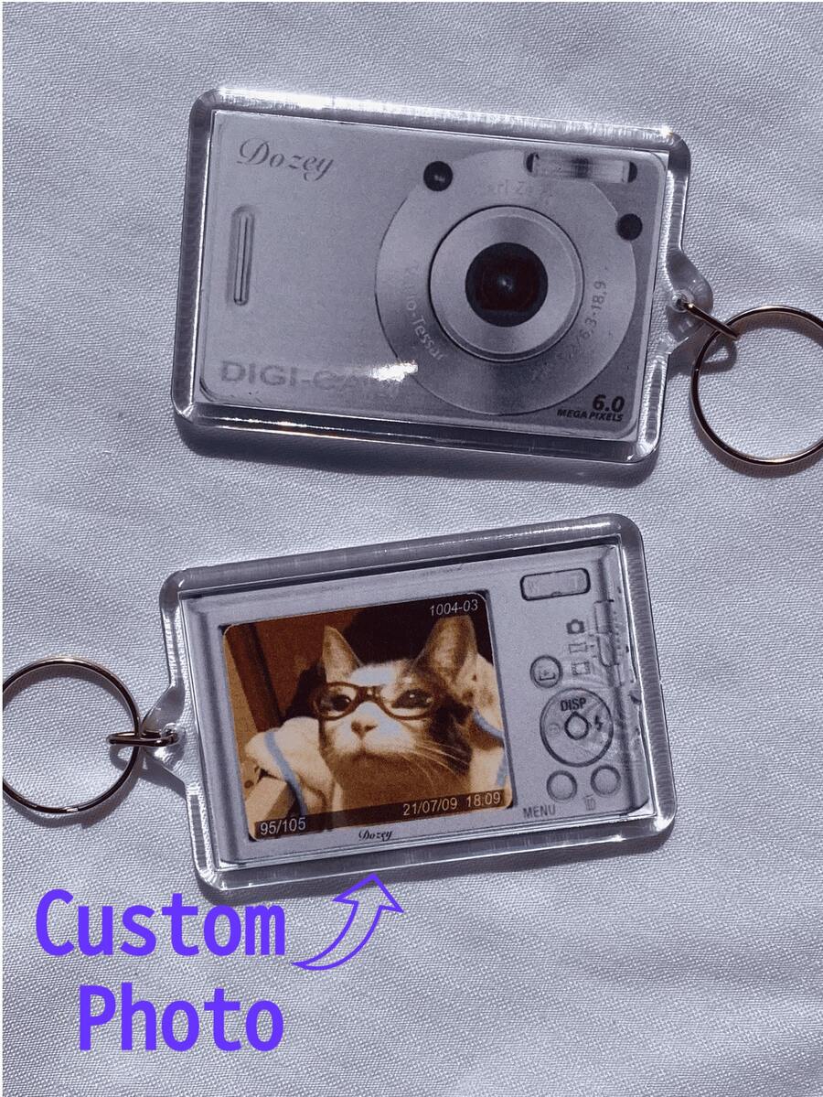 1pc Custom Photo Digital Camera Keychain, Personalized Kpop Idol Charm, Anime Character Keyring, Friendship Gift, Phone Bag Accessory, Cute Custom Picture Pendant, Personalized Birthday Gift For Best Friend, Customizable Memory Keychain, Fan Merchandise, Custom Portrait Keychain, Kpop Fan Gift, Anime Lover Gift,Trinkets ,Spring-Collection ,Adjustable-Fit - Style 1 - View 1