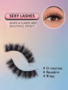 10 Pairs Natural Long Cross Eyelashes With Packing Box, 3D False Eyelashes Eyelash Extensions, Beautify Looks