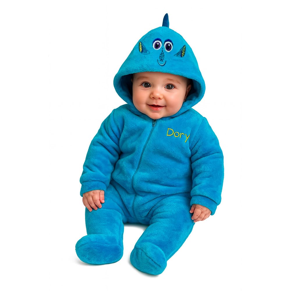Mameluco para bebe con gorro bordado Disney - Neblina azul - Ver 1
