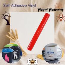 亮面乙烯基贴纸，红/黑/黄/蓝……乙烯基自粘贴纸，永久性乙烯基贴纸，适用于DIY礼品、马克杯等。