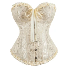 1 pezzo Corsetto modellante in jacquard da donna, Modellatore vita Reggiseno push-up in jacquard, Adatto per Ognissanti, feste