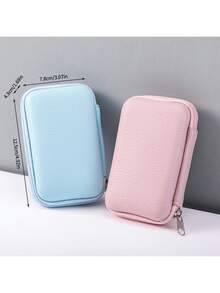 Bolsa para auriculares de EVA, Estuche para mini cámara CCD, Cable de datos, Cargador, Unidad USB, Protector USB, Caja protectora de carcasa rígida, a prueba de golpes y anti-presión. Caja de almacenamiento para impresora de fotos. Estuche protector para mini cámara. Esenciales de viaje. Estuche para cargador. Accesorios para cámara digital. Organizador de cables. Organizador electrónico. Bolsa de almacenamiento impermeable y portátil para viajes, tecnología, mujeres y hombres