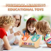 Wooden Arithmetic Learning Board For Children Over 3 Years Old - Educational Toy With Number Blocks And Math Operation Cards, Interactive Addition And Subtraction Cognitive Tool For Early - trái cam - Xem 5