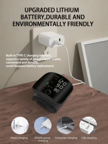 1pc Arm Blood Pressure Monitor, Home Healthcare Digital LCD Display Upper Arm Blood Pressure Monitor, Heart Rate Monitor, For Measuring And Automatically Tracking Your Family's Health