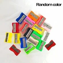 30/50/100 قطعة بالجملة من مبراة أقلام يدوية صغيرة ملونة، مناسبة للمكتب والمنزل والمدرسة ومستلزمات الفصل، ألوان عشوائية