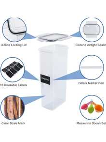 MEFENY Food Storage Boxes & Buckets & Bins - Transparent - View 8