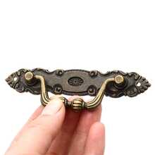 2 peças de puxadores decorativos para gavetas de móveis vintage, argolas de puxar com flores esculpidas