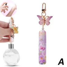 1 chai nước hoa cổ điển thanh lịch với mặt dây chuyền hình bướm 3D - Chai xịt có thể nạp lại, nắp vàng, họa tiết hoa mềm mại - Chai nước hoa, tinh dầu hoặc phụ kiện túi xách di động - Hộp đựng nước hoa cá nhân, chai nước hoa trang trí với cửa sổ hiển thị chất lỏng trong suốt - Nhiều màu - Xem 13