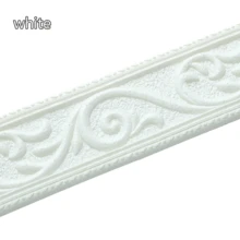 1 Roll 3D Flower Leaves Vine Pattern Relief Romantic Special Design Skirting Line Sticker, Peel Stick Foam Molding Trim Self Adhesive, XPE Foam Material Self-Adhesive Crashproof Wall Sticker, Minimalist Modern Style Home Decor Wall Decor Room Decor Stickers - White - View 8