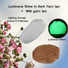 50G/PC Colorful Glow Yarn] Glow In The Dark Yarn, Crochet Yarn, DIY Art, Knitting, Crochet And Crafts Yarn - Multicolor - View 20