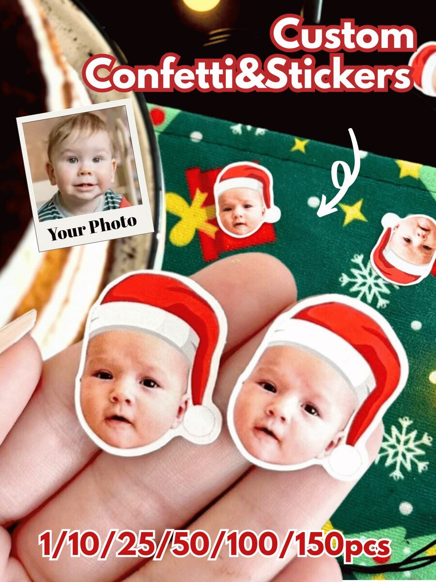 10/25/50/100/150pcs Personalized Christmas Stickers, Great For ...