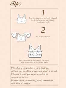 4/2Pcs Double-Sided Sticky Bra Inserts Adhesive Bra Pads, Self-Adhesive Push Up Breast Enhancers Pads, Reusable Padded Ultra Instant Lift Inserts, Chest Pads Adhesive Pads, Reusable Padding Pads, Bra Bikini Invisible Thickened Chest Pads Waterproof For Swimming - Yellow - View 4