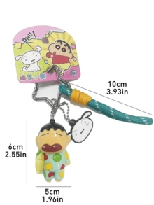 Cute Crayon Shin-chan Keychain, with Durable Cord and Cartoon Character Pendant, Practical Keyring for Daily Use, Outdoor Travel, and More - Perfect Gift for Kids, Teens, and Anime Fans, Featuring Popular Cartoon Design, Lightweight and Portable, Adds Fun to Keys, Bags, or Backp - 彩色 - 查看 13