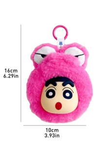 زينة معلقة شخصية كرتونية من كرايون شين-تشان، رسمية مرخصة، دمية قطيفة جميلة، بتصميم رأس حيوان، مصنوعة من مواد قطيفة ناعمة عالية الجودة، ملمس ناعم وفراشي، دمية ثلاثية الأبعاد قابلة للجمع، متوفرة بأنماط مختلفة كالباندا والأرنب والضفدع والدب، خياطة قوية، خفيفة الوزن وقابلة للحمل، يمكن تعليقها بسهولة على الحقائب والمفاتيح والحقائب الظهرية، تفاصيل كرتونية جذابة - متعدد الألوان - مشاهدة 13