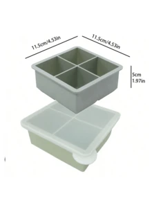 1 Khay làm đá viên silicon cỡ lớn có nắp đậy tháo rời, có thể tái sử dụng, khuôn đá vuông cỡ lớn, khay đá silicon lớn 2 inch - Khay đá vuông khổng lồ dùng cho rượu whisky và cocktail, giải pháp bảo quản kem, làm đá tiện lợi, bao bì kín có nắp đậy, có thể xếp chồng lên nhau để trong tủ lạnh, đựng sô cô la, nước ép. - Nhiều màu - Xem 7