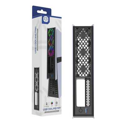 HONSON พัดลมระบายความร้อน PS 5 Pro/Slim, ตัวระบายความร้อน PS 5 Pro/Slim พร้อมพัดลมเงียบอัพเกรด 3 ตัวและพอร์ต USB 3.0, เหมาะสำหรับ Digital/Disc Version