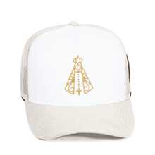 Pampas Country Men's Women's Trucker Hat White Our Lady Of Aparecida Country Launch - Trắng/Be - Xem 4