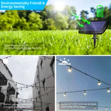 15M E27 LED Festoon String Lights Outdoor Dimmable Xmas Wedding Party Patio Lamp - trắng - Xem 9
