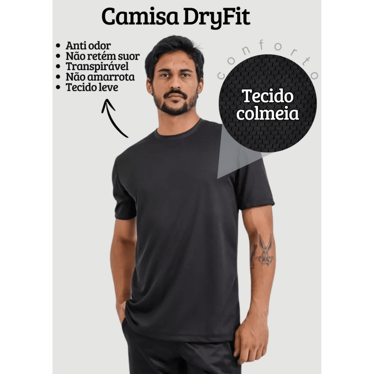 Kit Of 3 Men's Dry Fit Shirts Sport Mix Sports Supplement Gym Training Anti-Odor Fitness - Trộn Suple-Black/Black/Black - Xem 2