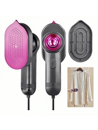 Mini plancha de vapor portátil con suela antiadherente, plegable, giratoria 180 grados, adecuada para viajes y uso doméstico.