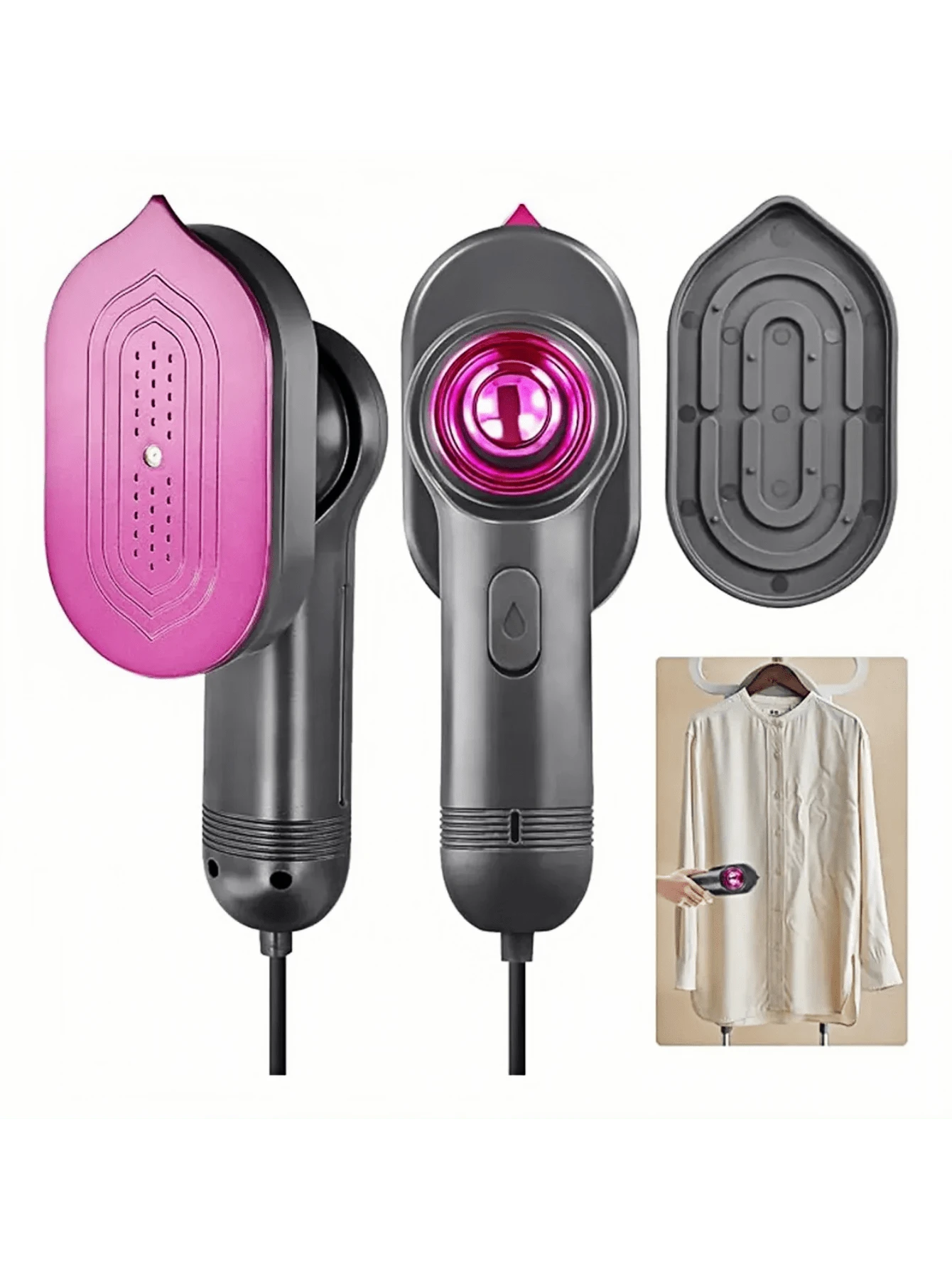 Mini Portable Steam Iron With Non-Stick Soleplate, Foldable, 180-Degree Rotatable, Suitable For Travel And Home Use. - US A Type Plug(110-127V) - View 1