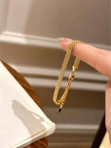 1条925纯银优雅丝带手链，精致女士饰品，派对礼物，生日礼物，日常佩戴 - 緞帶手鍊 - 查看 2