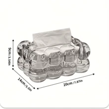 1 件亚克力创意云形纸巾盒，高美感桌面纸巾架，适用于餐厅、客厅、卧室、浴室 - 彩色 - 查看 6