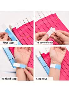 100/500/1000pcs Paper Wristbands, Waterproof Neon Wristbands, Adjustable Wristbands, Concert, Party, Amusement Park, Festival, Christmas And Halloween Ticket Wristbands, Fluorescent Coded Mixed Color Wristbands, (No Code, Coded, Star Style, VIP Mixed Style)