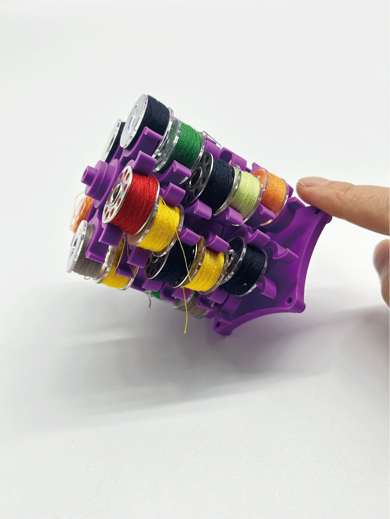 6-Tier Sewing Thread Spool Holder, Rotary Sewing Machine Bobbin Tower, Compact & Elegant Design, Holds Multiple Bobbins, Soft & Easy To Access - Perfect For Craft Room And Sewing Projects - Excellent Gift For Crafters