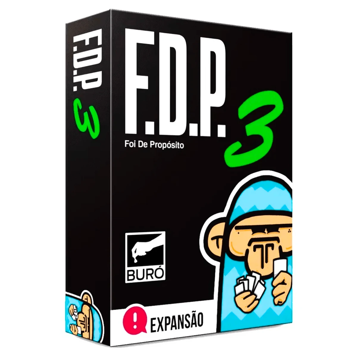 Fdp Foi De Proposito 3 Expansão Jogo De Cartas Buro Português - Preto - Visão 1