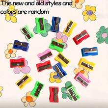 30/50/100 قطعة بالجملة من مبراة أقلام يدوية صغيرة ملونة، مناسبة للمكتب والمنزل والمدرسة ومستلزمات الفصل، ألوان عشوائية