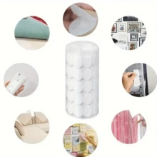 100/200/300/400pairs Self-Adhesive Nylon Hook And Loop Dots With Strong Adhesive Backing, Perfect For DIY Crafts, Classroom, Office, Home Use And Sewing Accessories, Available In Black And White - Multicolor - View 11