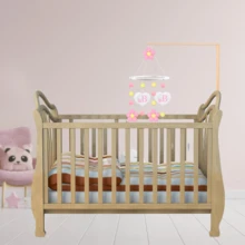 Personalized Crib Mobile With Baby Girl's Initial Name Baby Room Decoration Flower - Hoa hồng - Xem 3
