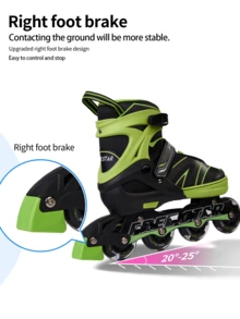 FREE STAR FREE STAR 1 Set Multifunctional Roller Skates For Teenagers & Adults, High-End Soft Surface Inline Skates + Ice Skates, Adjustable Wheels For Inline & Ice Skating, Colorful Flashing PU Wheels For Beginners, Suitable For Outdoor Sports All Seasons, Unisex